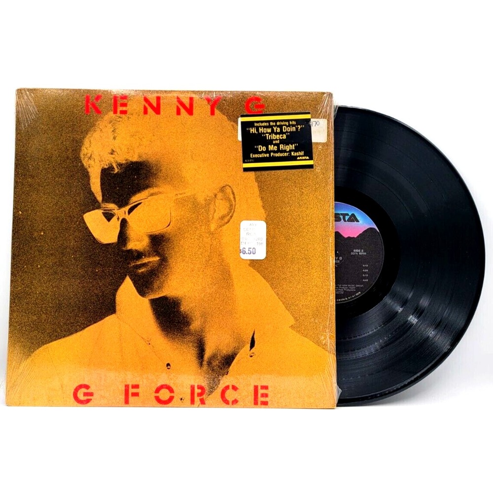 KENNY G - G FORCE - JAZZ SOUL LP RECORD IN SHRINK HYPE STICKER ARISTA